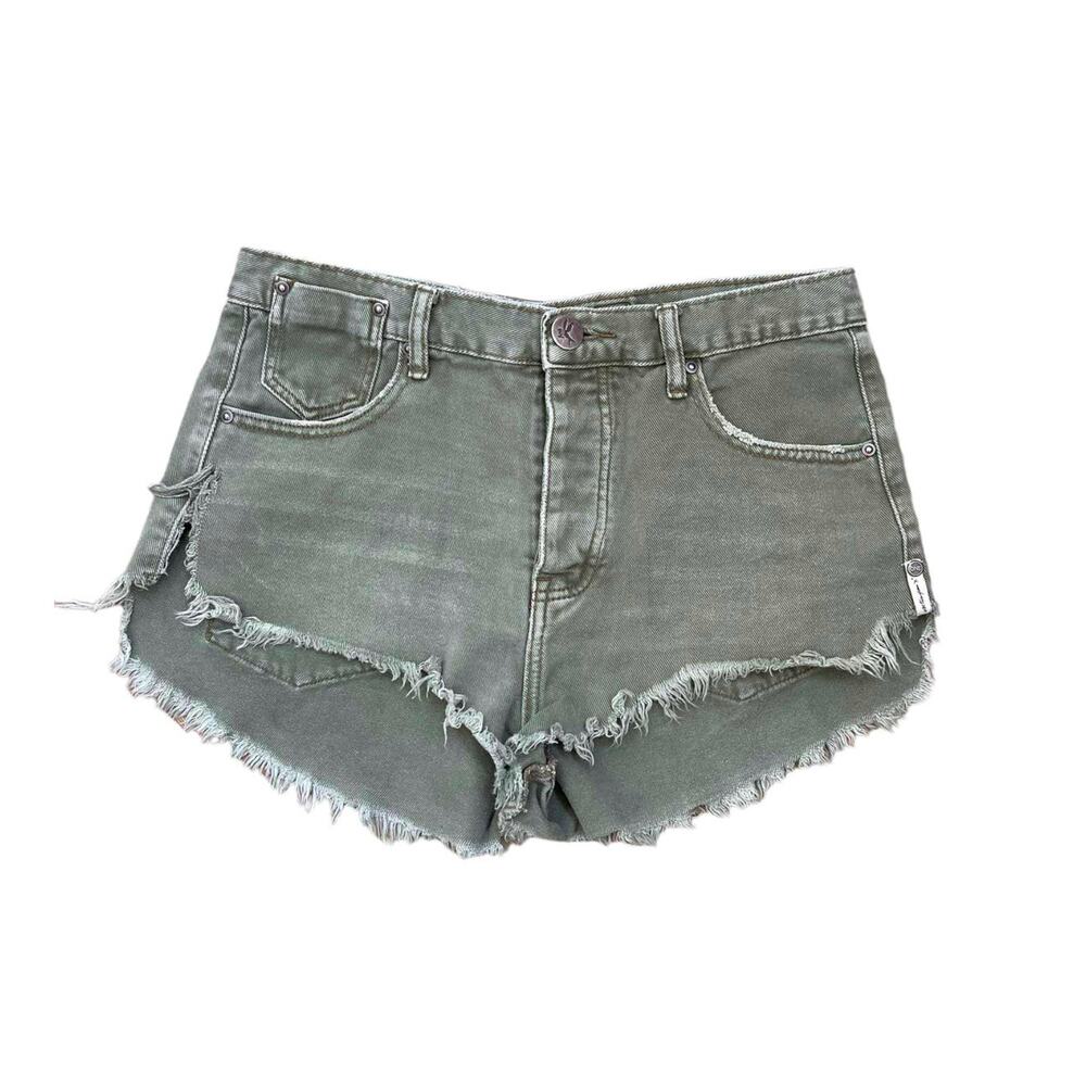 One x One Teaspoon Denim Short Distressed Grayish
 High Waist size 27